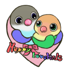 Happy lovebirds Mocchi & Nuts