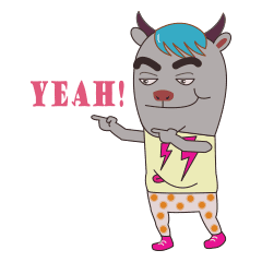 Buffalo Man In K Pop Style Line スタンプ Line Store