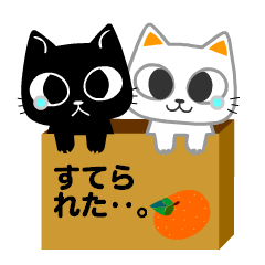 捨て猫 シロとクロ Line スタンプ Line Store 捨て猫 シロとクロ Line スタンプ Line Store