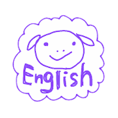 Animal sticker of English and Japanese