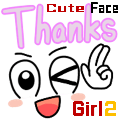Kawaii Pretty Cute Face Girl Sticker2