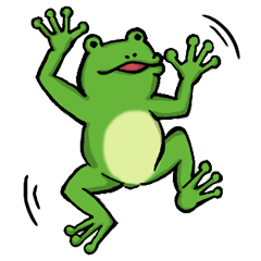 Cheerful frog
