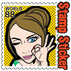 Stamp Sticker (WORLD 88)