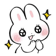 Expressive face rabbit sticker