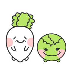 cute nerima vegetable character sticker