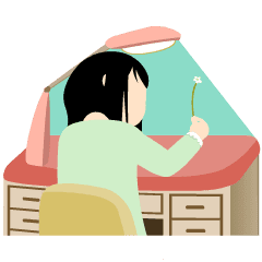 ごくふつうのひと じょせい つくえで Line スタンプ Line Store