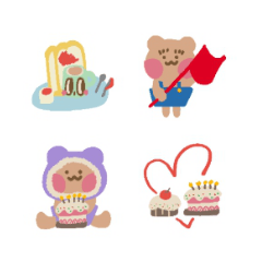 熊寶貝與他的好友們-食物生日篇