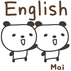 Cute panda English stickers for Mai