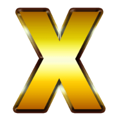 Golden Font Animation Sticker A to X