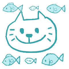 Usable daily life sticker of a loose cat