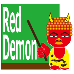 A strange red demon