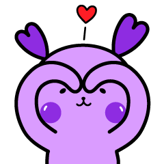 可愛的紫兔子(No letters)