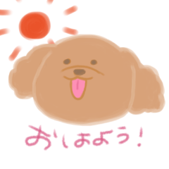 Toy Poodle Calbee-chan Sticker
