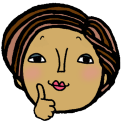 wood carving Cheerful shortcut girl