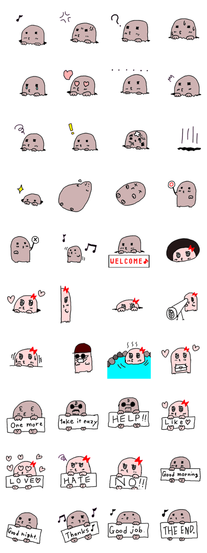 mole Sticker English ver