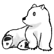 white bear nodding head