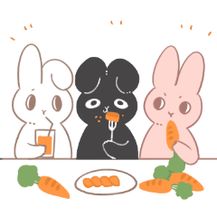 rabbit friends! - Stiker LINE | LINE STORE