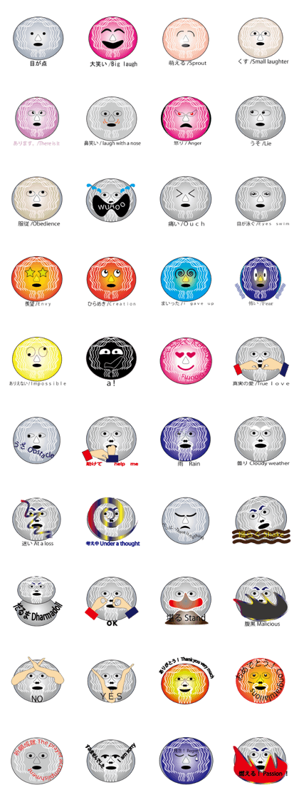 True mouth and eyes