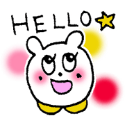 White bear happy sticker