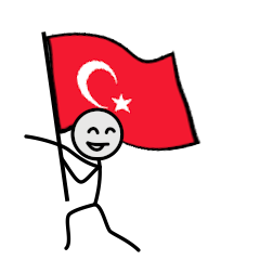 GO!GO! Turkey team with stick patriot!