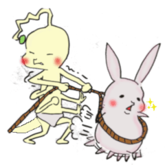 spaceman and rabbit
