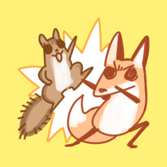 Squirrel and Fox from Hell