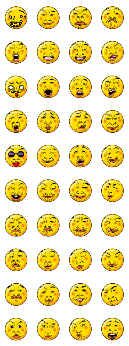 Funny face Stickers ver.2 Funny face Stickers ver.2