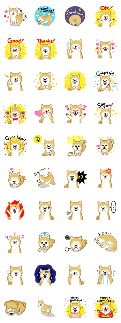 Sticker of Shiba Inu dog (English ver.) Sticker of Shiba Inu dog (English ver.)