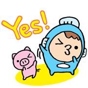 Cute Fish and Piglet