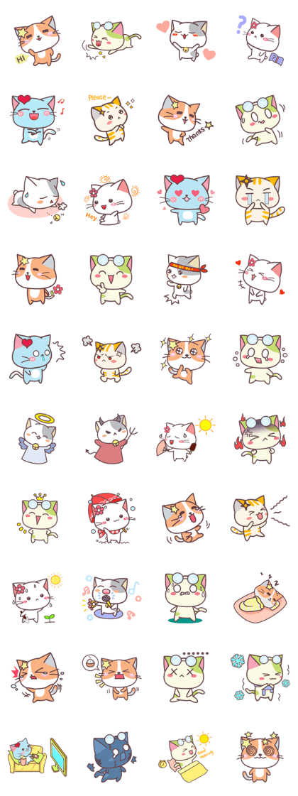Kitty Garden Stickers 2