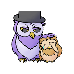 Two owls: Uncle Morse and his pupil