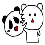 It is panda of the white bear.