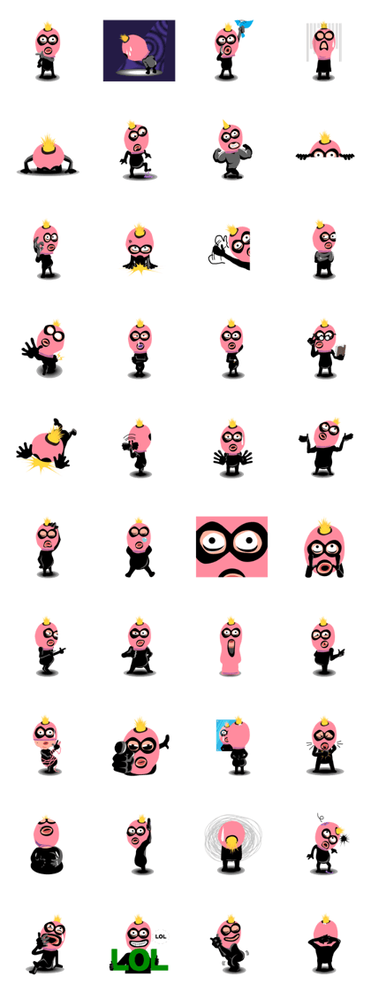 Man wearing a pink masked has come!