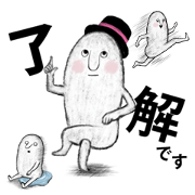 Surreal fairy sticker.
