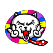 white cool  cat