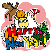 Happy new year! sheep(Japanese style)