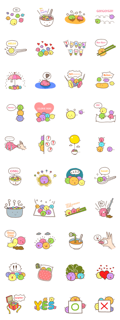 Color dumpling family