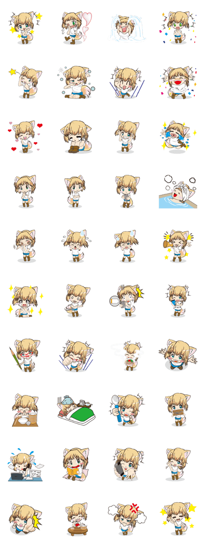 a fox "Konchan"Ver.2(No Word Ver)