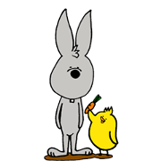 rabbit with bird