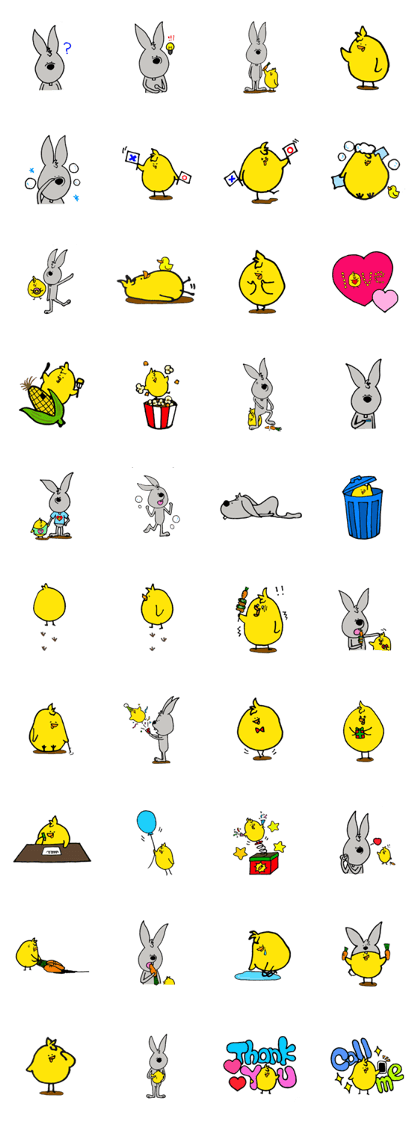 rabbit with bird