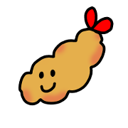 Funny fried shrimps