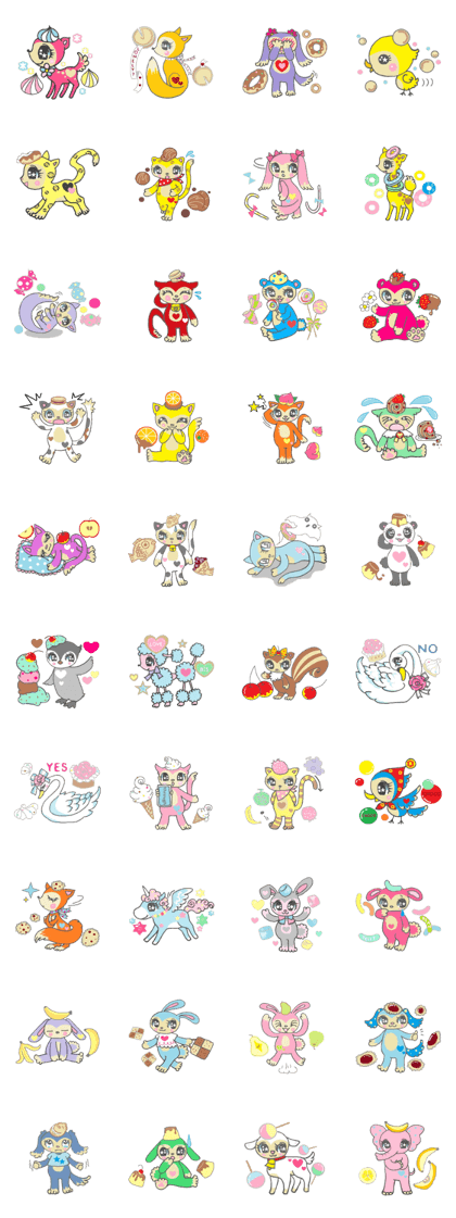 Cute Colorful animal Sticker