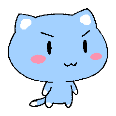 Happy blue cat