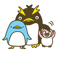 かわいいペンギン家族