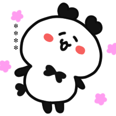 Heart panda sticker