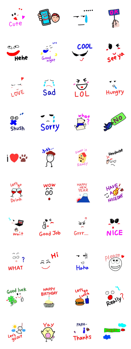 Lazy cute sticker