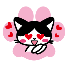 Black-and-white cat Berry Sticker