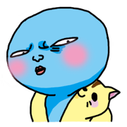 Sticker of dissemble cat