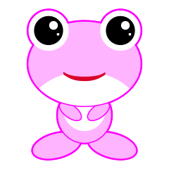pretty frogs -Pink/English version-