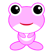 pretty frogs -Pink/English version-